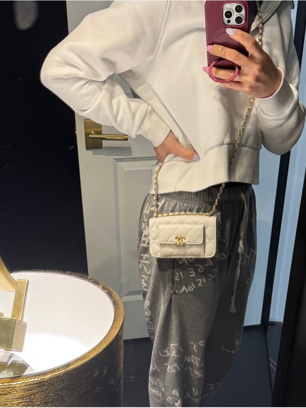 Chanel Monogram Envelope Chain Wallet - Picture 7 of 8